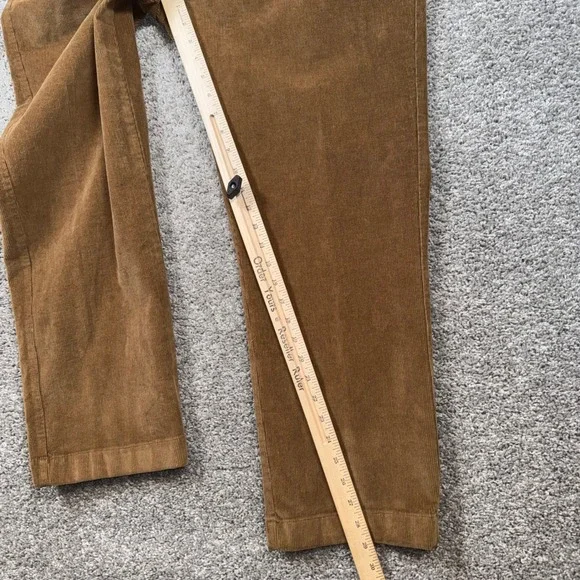 Roundtree & Yorke Corduroy Pants Mens Stewart Classic Fit Brown 40x29 New - Picture 4 of 6